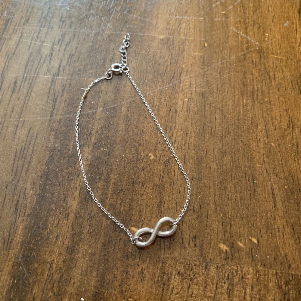 Infinity Sign Silver Bracelet - Picture 2 of 3